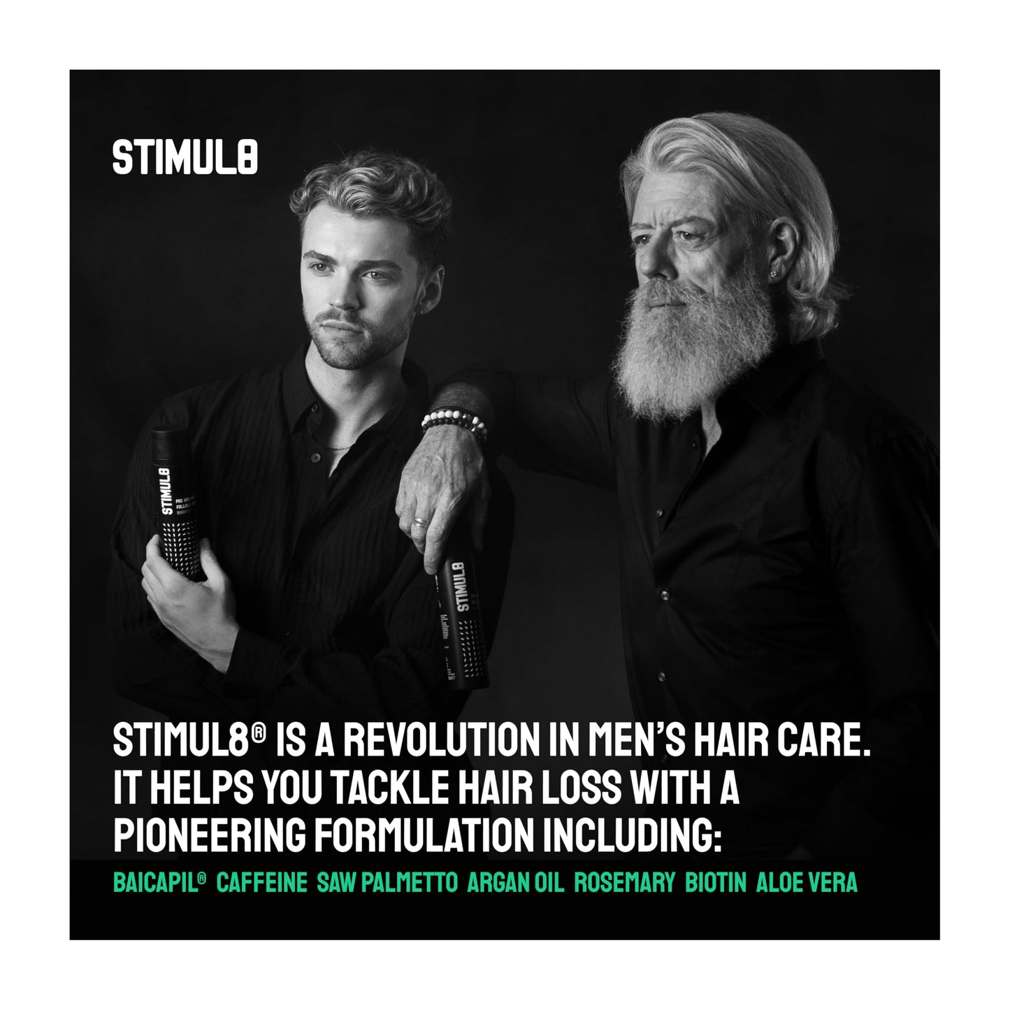 Stimul8™ Hair Growth & Follicle Stimulating Shampoo – Biotin, Baicapil™, DHT Blocker, Thickening & Strengthening for Thinning Hair