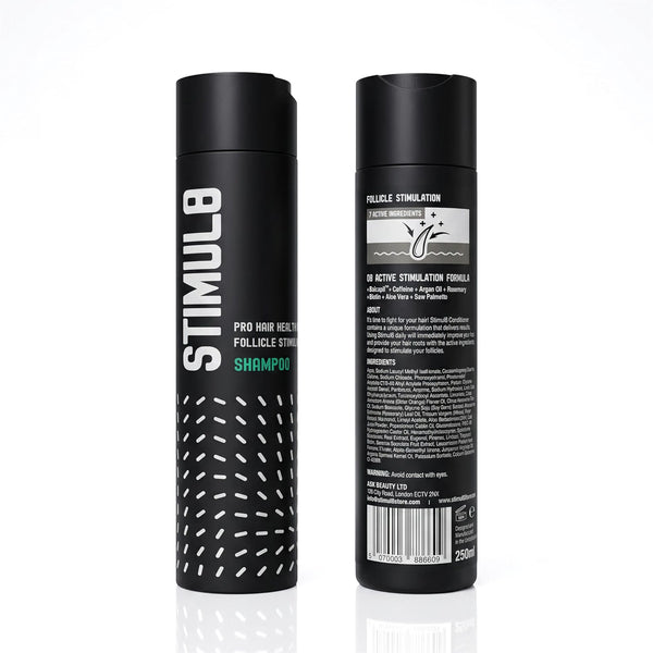 STIMUL8 shampoo front and back product image